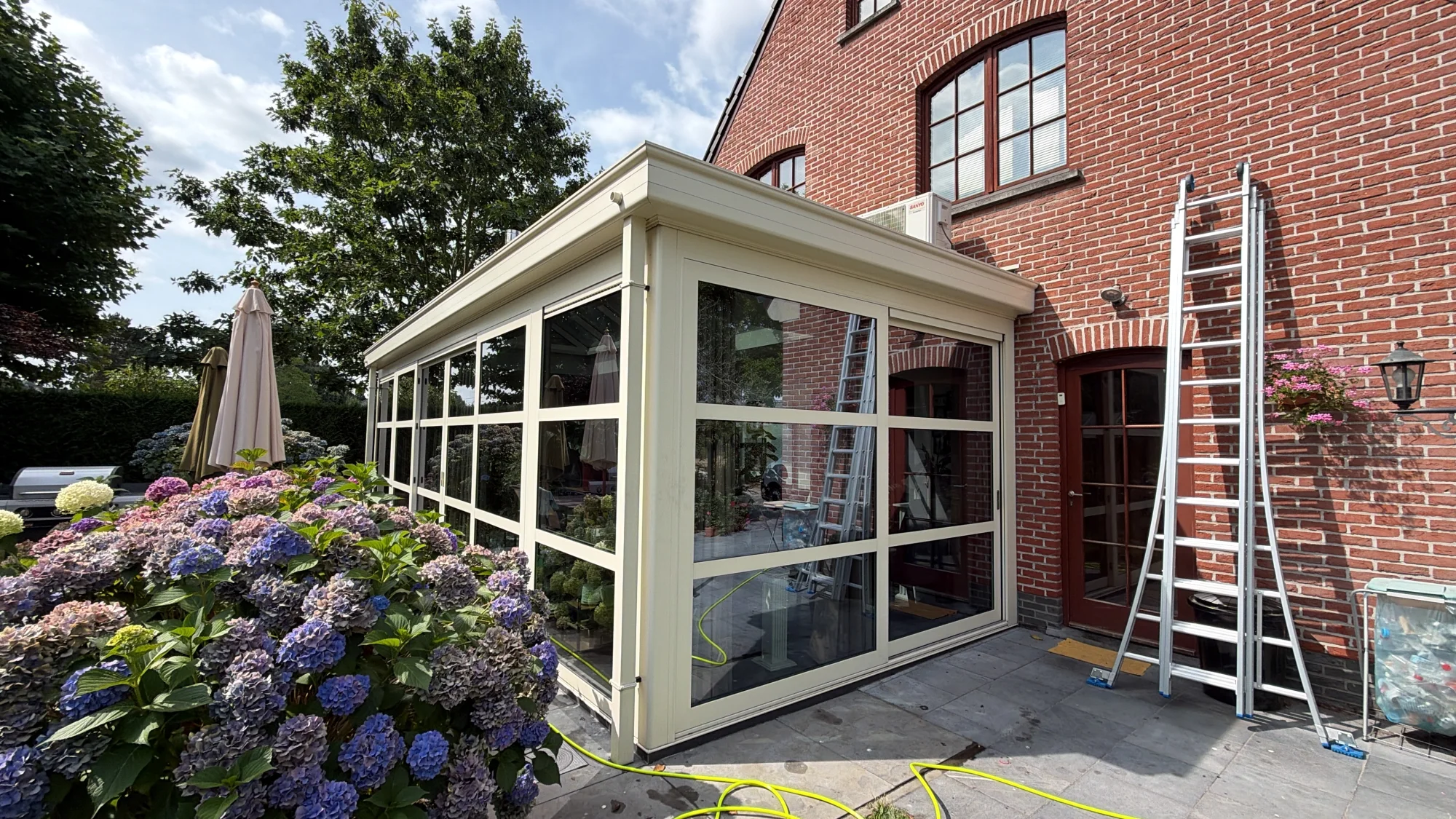 Veranda na professionele glasreiniging – realisatie 3
